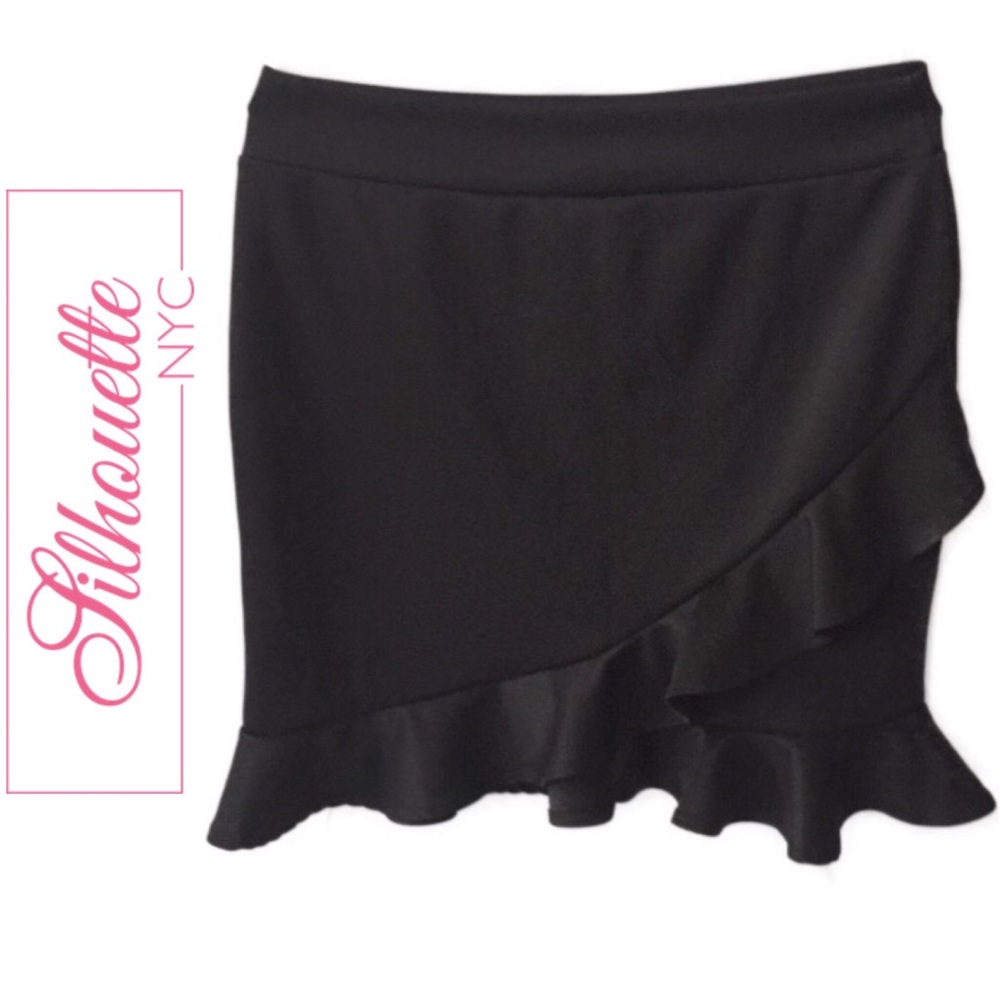 Silhouette NYC Flamenco Style Black Skirt